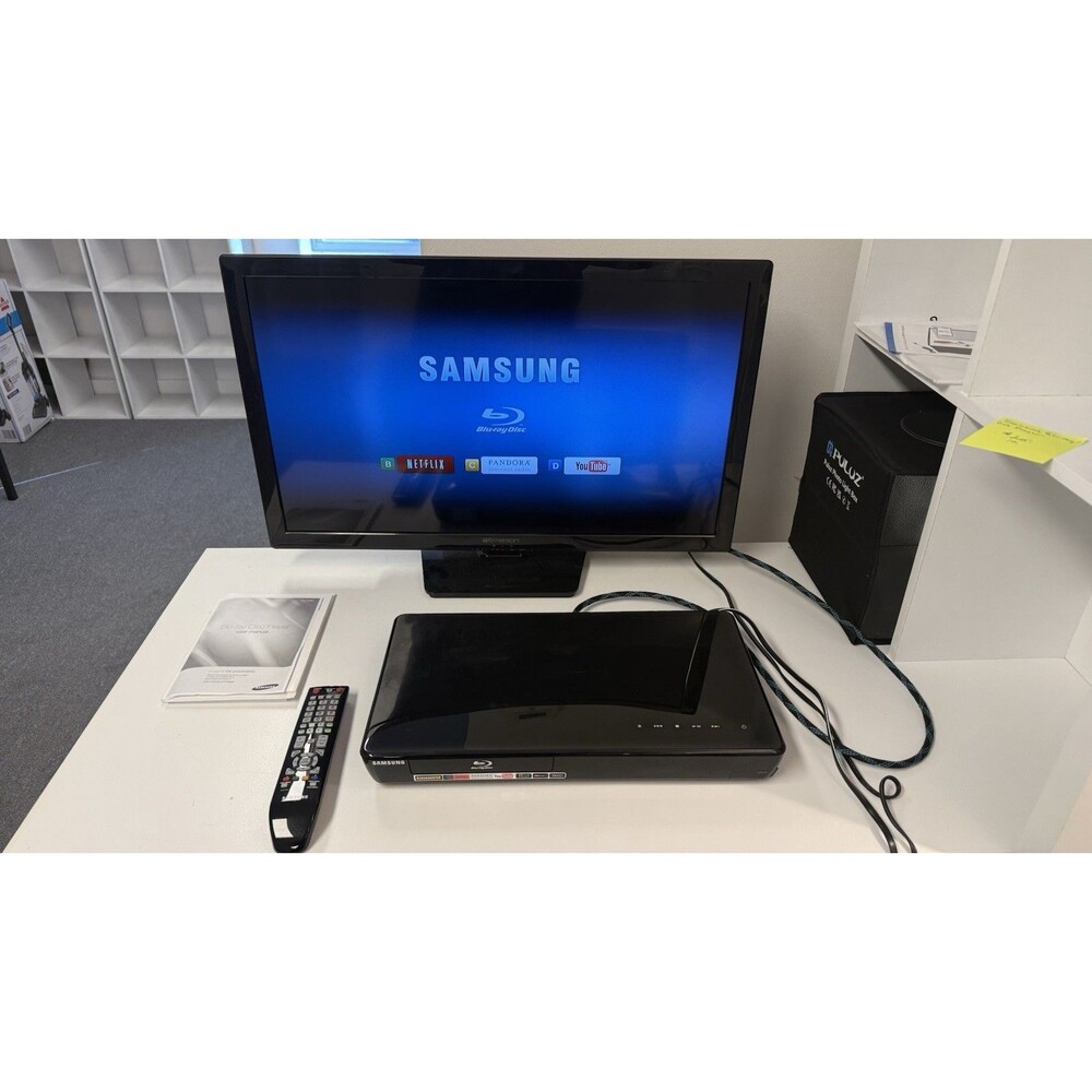 Samsung BD-P3600 Blu-Ray Player w/ Remote, LAN Adapter Manual & HDMI - Tested